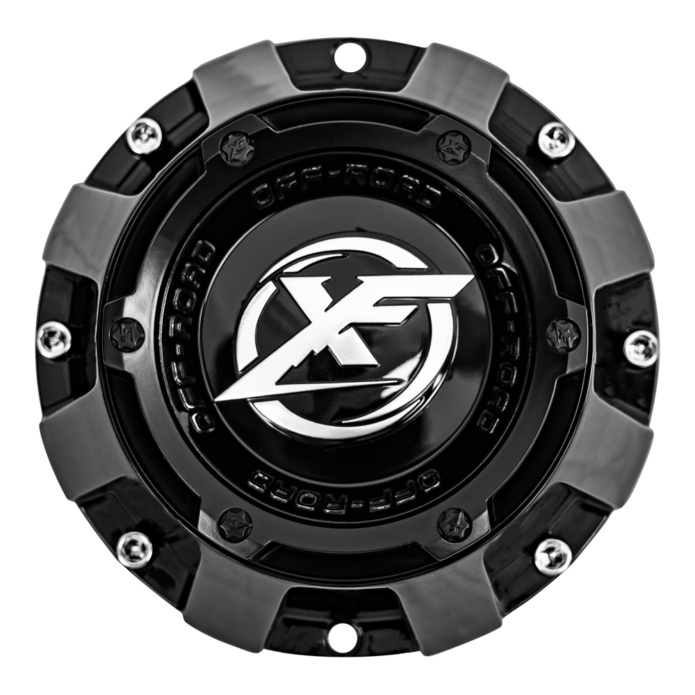 XF Cap Black for Gloss Black Milled 8 Lug XF-215, XF-216, XF-218, XF-217, XF-221, XF-227, XF-228 Various Sizes