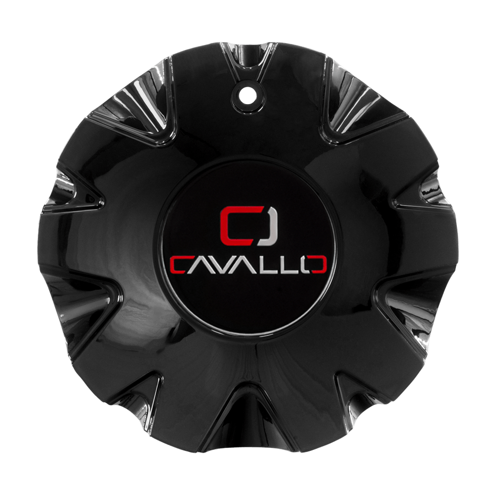 CLV-46 Cap Black For Gloss Black 22x9.5, 24", 26" Wheels.