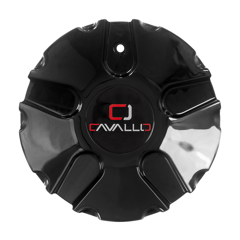 CLV-45 Cap Black For Gloss Black 22x9.5, 24", 26" Wheels.