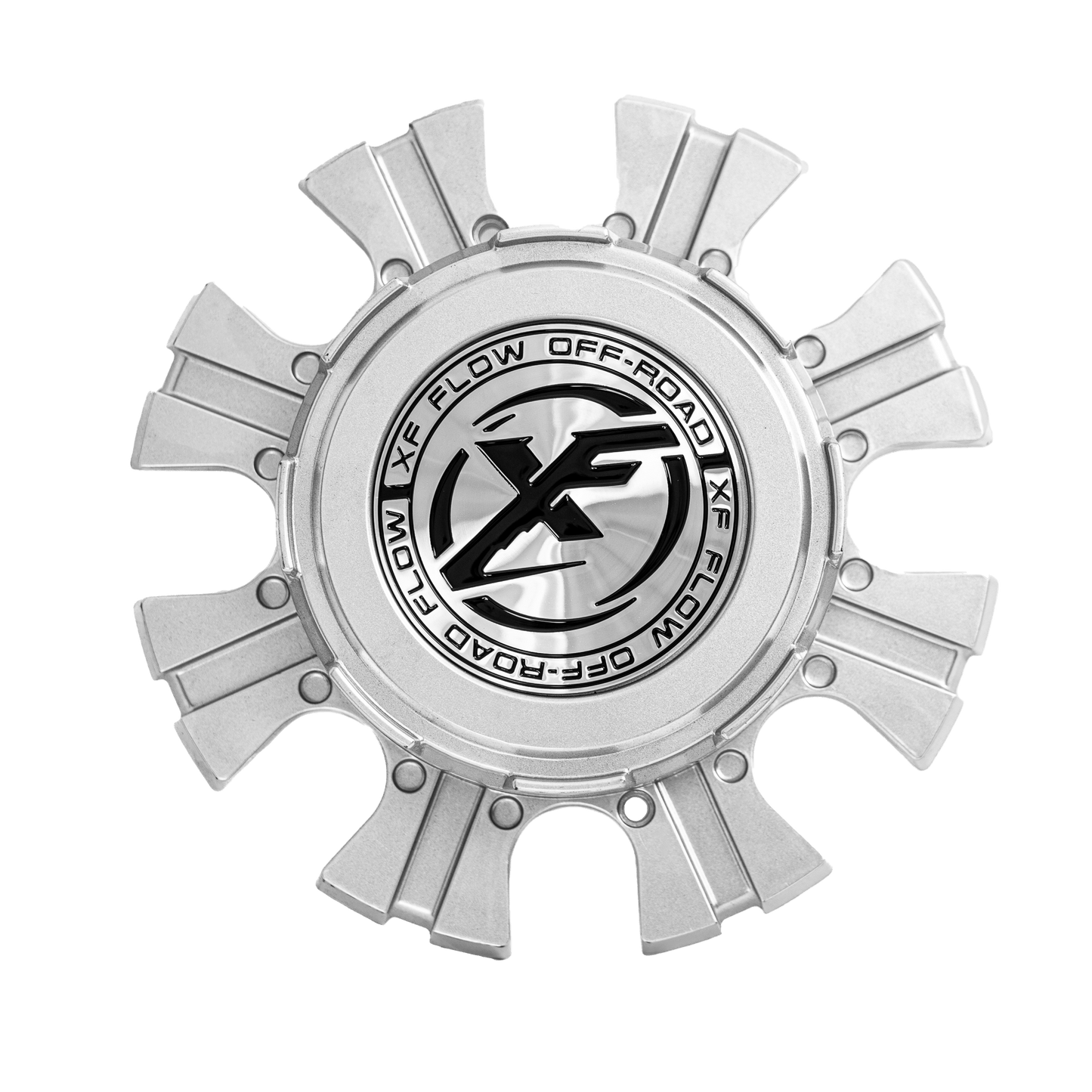 Xfx Cap Silver For 8 Lug Wheels; Confirm Pop-in; Floating Cap