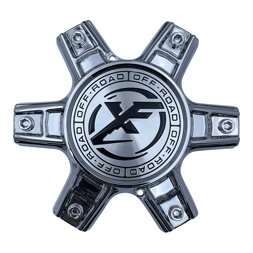 XF-239, XF-240 Cap Chrome For Chrome 20", 22", 24", 6x lug wheel; Confirm Screw-In; Non-Floating Cap