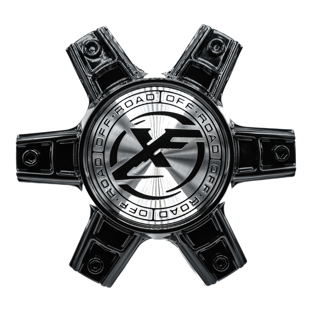 XF Center Cap BLACK for ALL SIZE-6H Wheels xf-239 xf-240; Confirm Pop-In; Non-Floating Cap