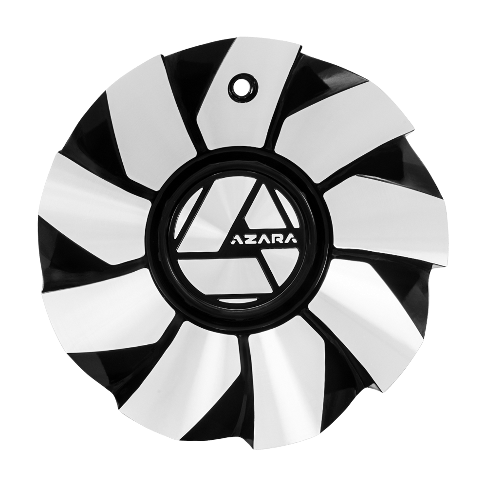 AZA-503 Cap Machined For Black Machined 20", 22", 24", 26", 28", 30" Wheels.