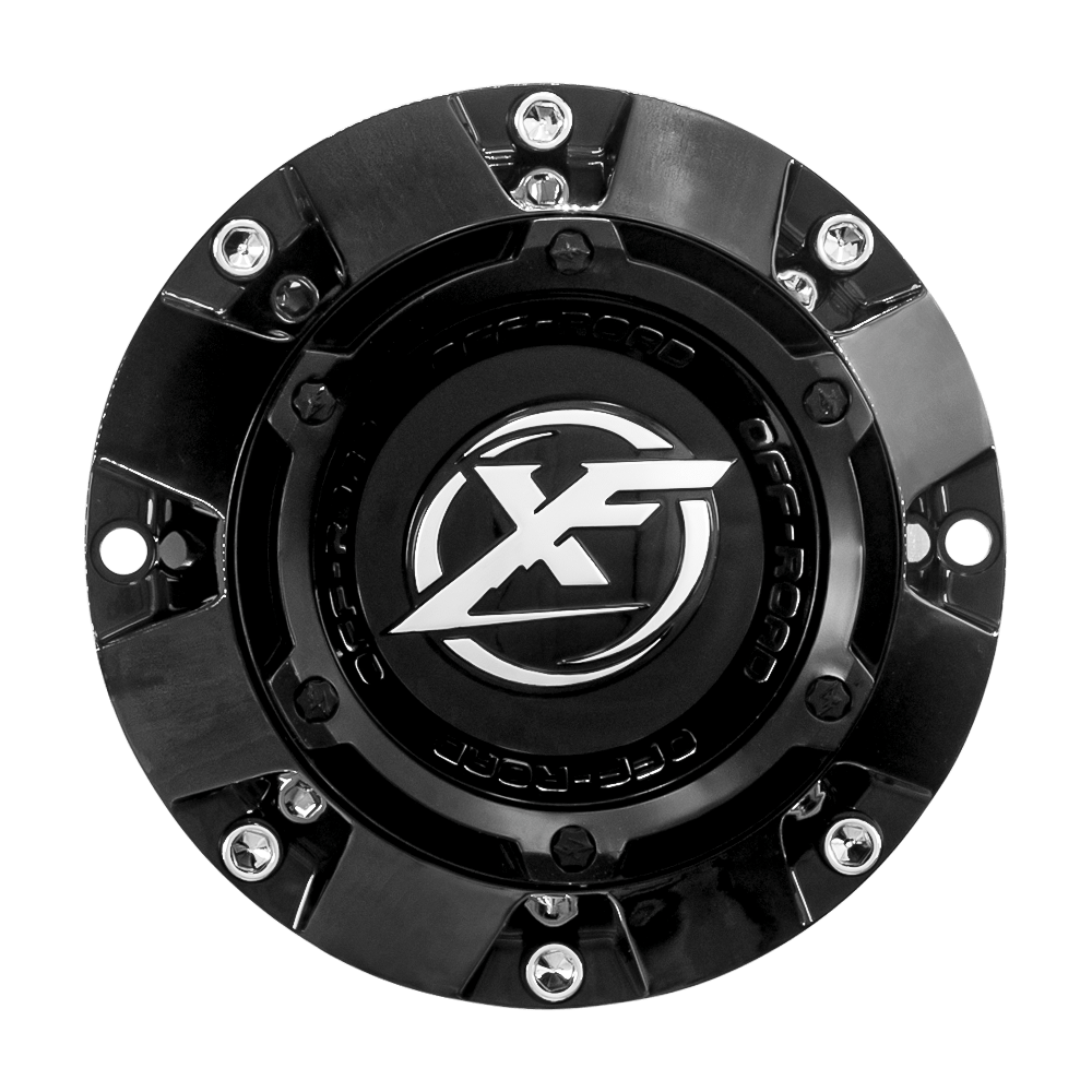 Xf 6X Large Cap, Gloss Black, Matte Black (225, 226) – Elite Wheel