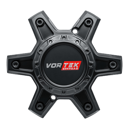 VRT Cap Matte Black for Matte Black 6 Lug VRT-601, VRT-606, VRT-607, VRT-608 Various Sizes