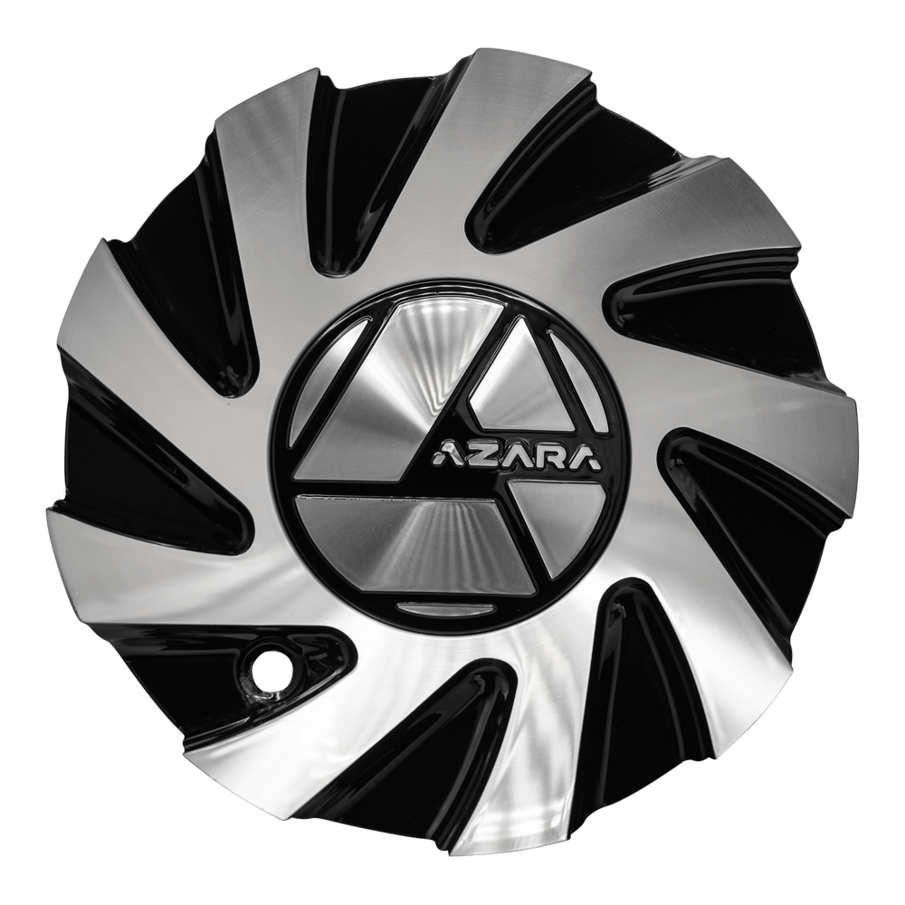 AZA-537 Cap Machined For Black Machined For 18", 20", 22", 24", 26", 28", 30" Wheels.