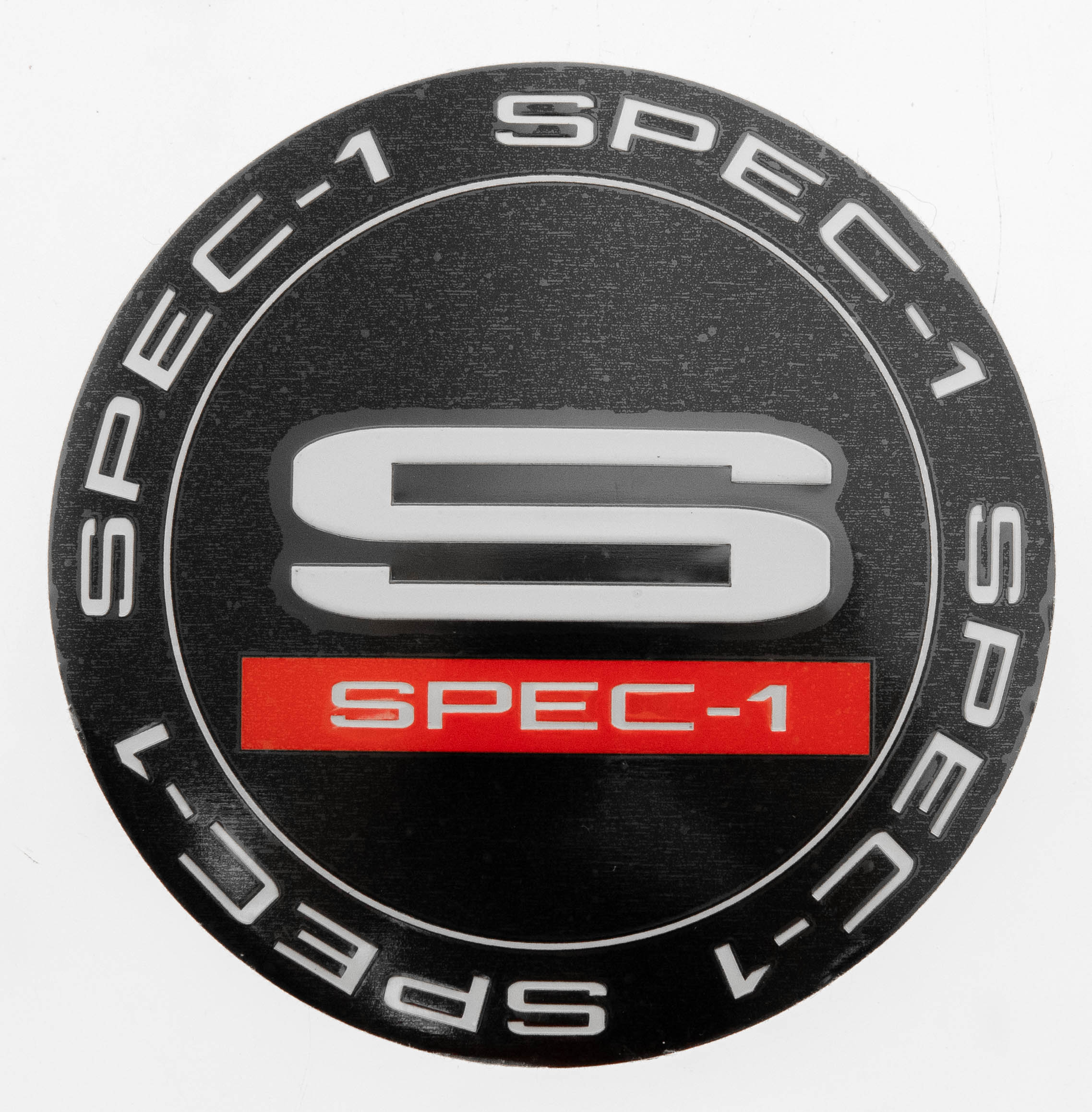 Spec-1 Cap Sticker Black Center W/ Black Ring For Sp-1 – Elite Wheel Caps