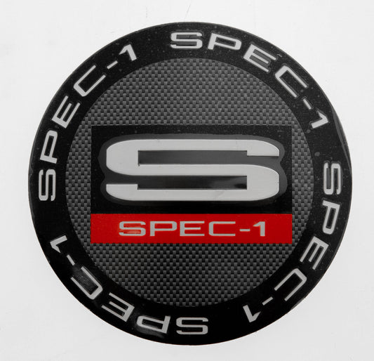 Spec-1 Cap Sticker Carbon Center W/ Black Ring For Sp-5, Sp-6