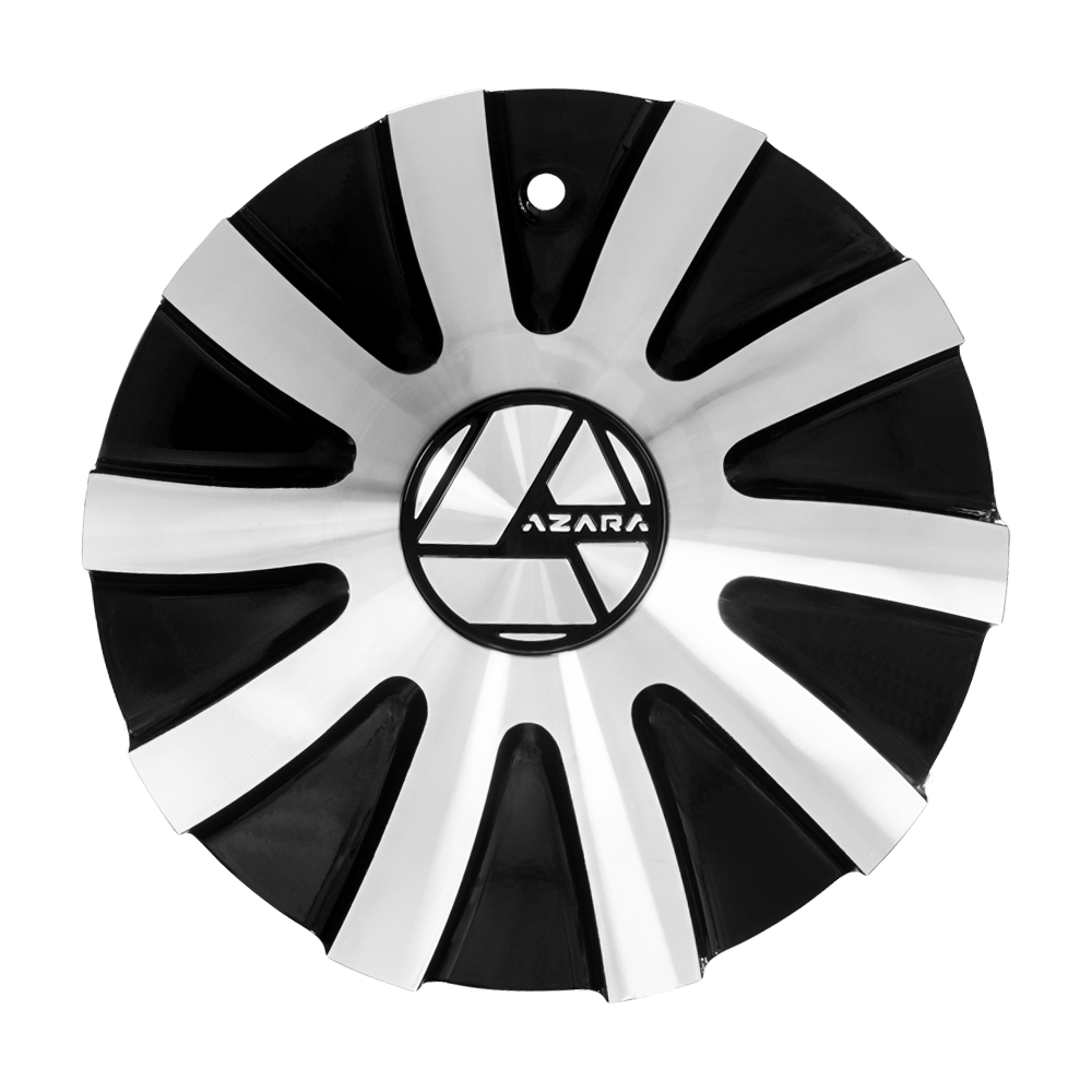 AZA-504 Cap Machined For Black Machined 20", 22", 24", 26", 28", 30" Wheels.