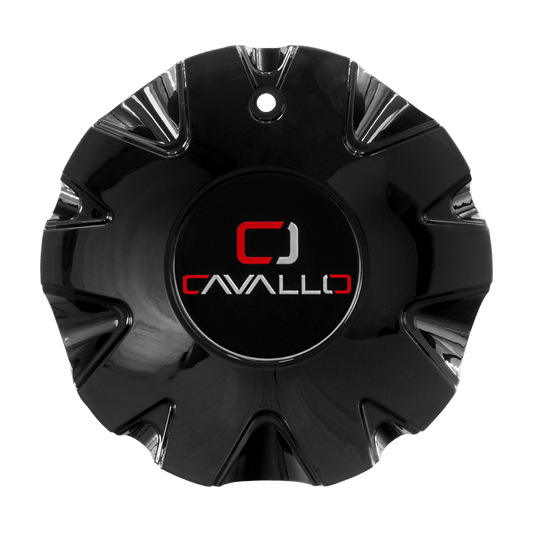 CLV-46 Cap Black For Gloss Black 22x9.5, 24", 26" Wheels.