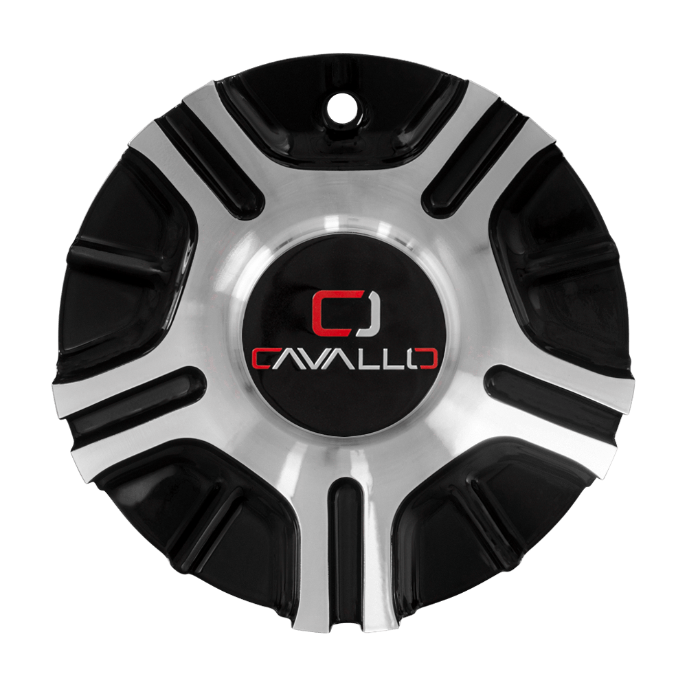 CLV-33 Cap Machined For Black Machined 20", 22", 24", 26" Wheels.