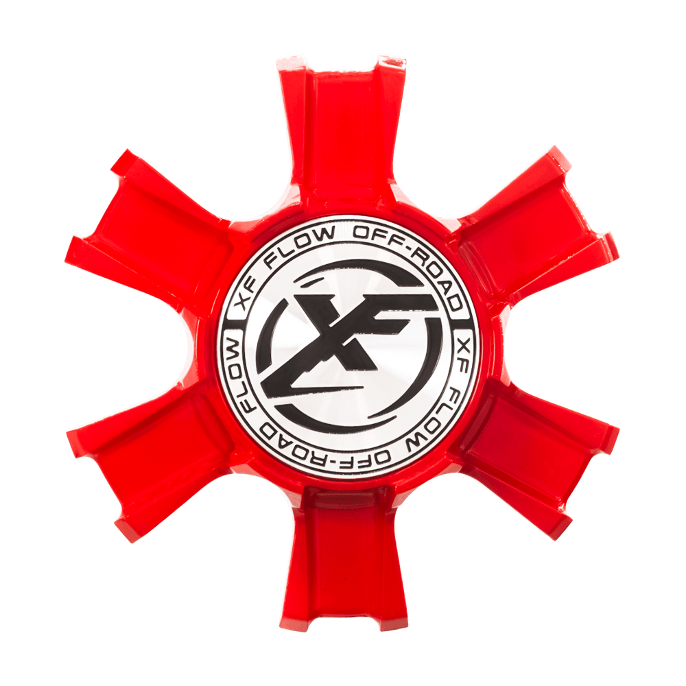XFX-301, XFX-302, XFX-303, XFX-304, XFX-305, XFX-306, XFX-307 Cap Red For Red Milled 20", 22", 24", 26" 6x lug wheel.; Floating Cap
