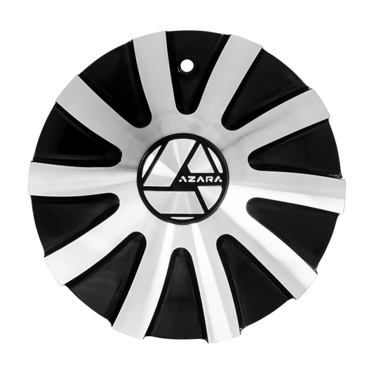 AZA-504 Cap Machined For Black Machined 20", 22", 24", 26", 28", 30" Wheels.