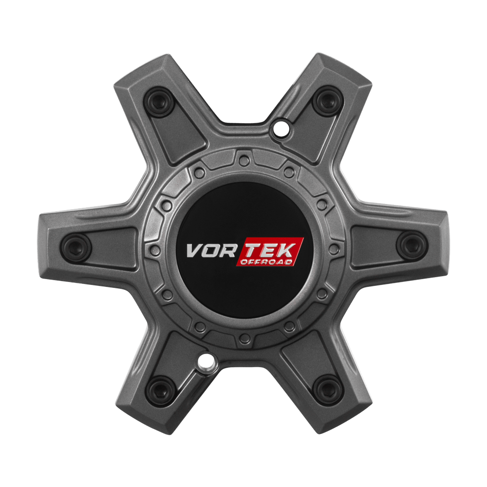 VRT Cap Matte Titanium with Black Bead Ring 6 Lug VRT-601, VRT-602, VRT-603, VRT-604, VRT-608 Various Sizes