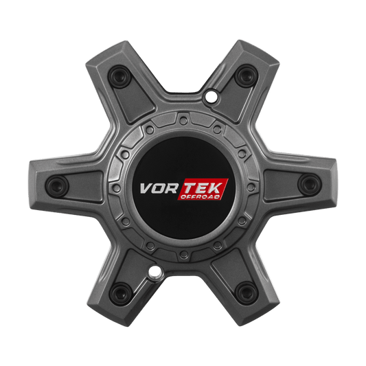 VRT Cap Matte Titanium with Black Bead Ring 6 Lug VRT-601, VRT-602, VRT-603, VRT-604, VRT-608 Various Sizes