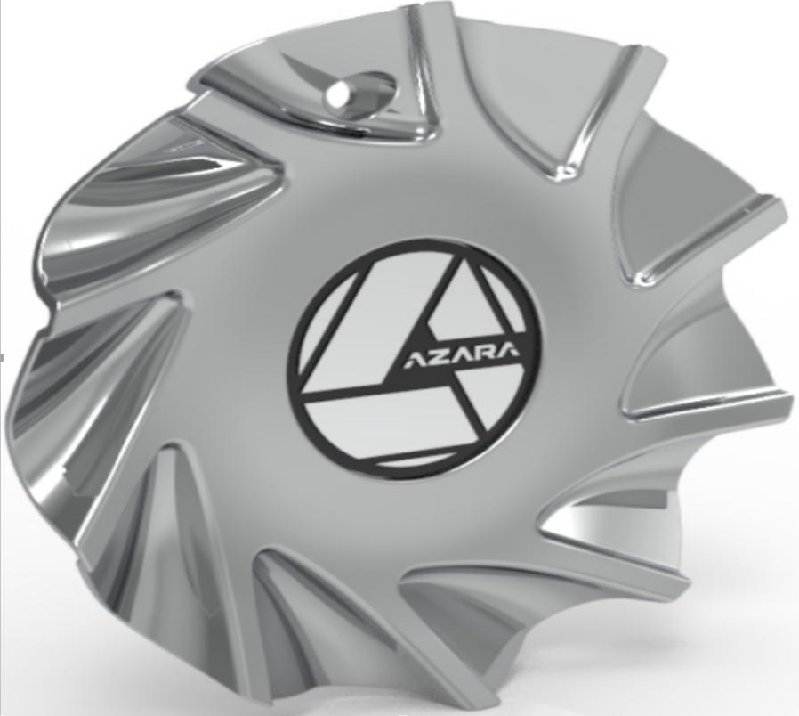 AZA-506 Cap Chrome For Chrome/ Nano Chrome  18", 20", 22", 24", 26", 28", 30"  Wheels.