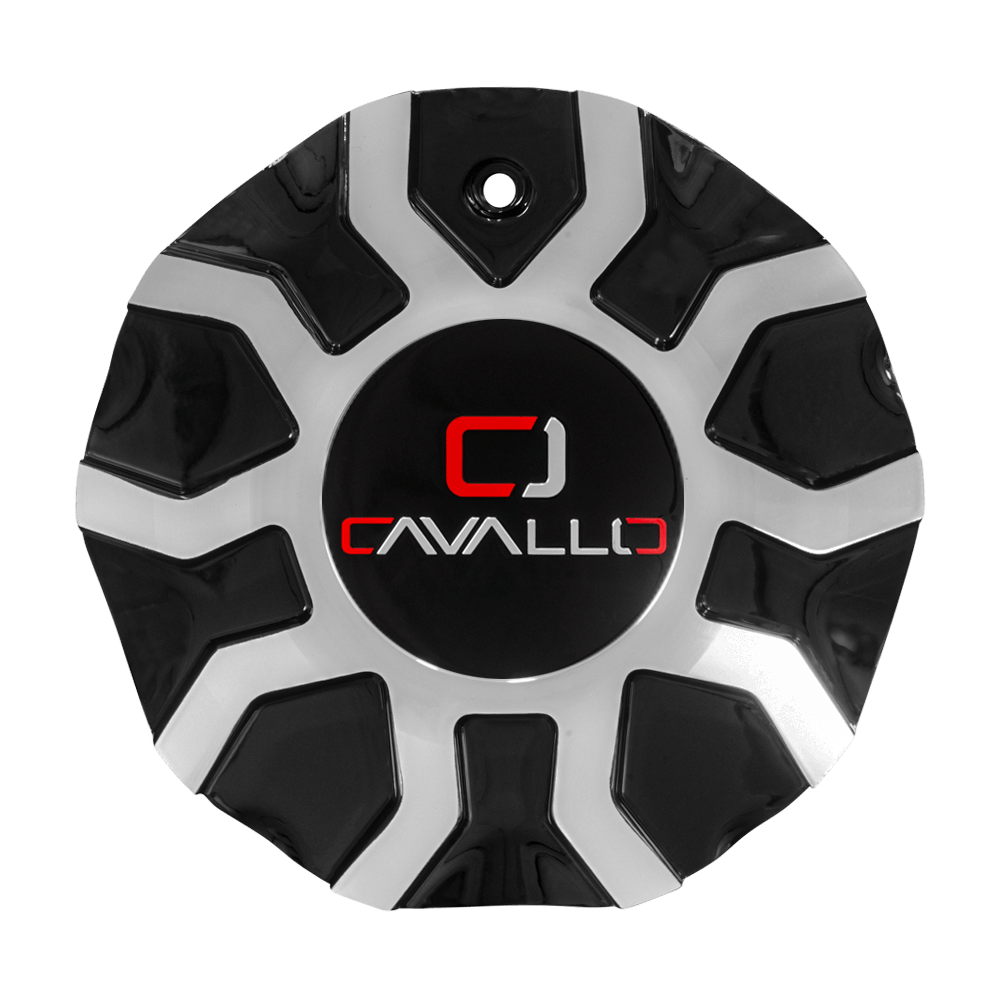 CLV-44 Cap Machined For Black Machined For 18", 20", 22", 24", 26" Wheels.