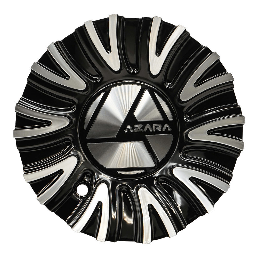 AZA-535 Cap Machined For Black Machined For 18", 20", 22", 24", 26", 28", 30" Wheels.