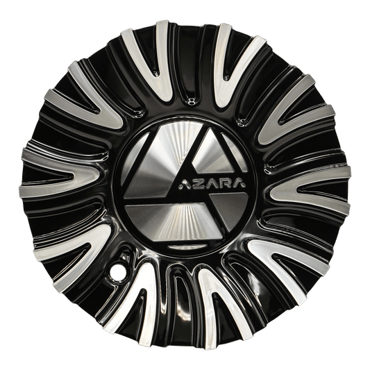 AZA-535 Cap Machined For Black Machined For 18", 20", 22", 24", 26", 28", 30" Wheels.