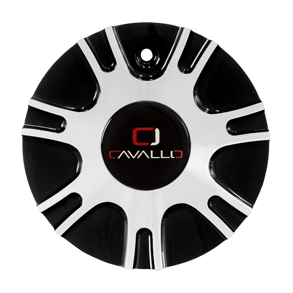 CLV-33 Cap Machined For Black Machined 20", 22", 24", 26" Wheels.