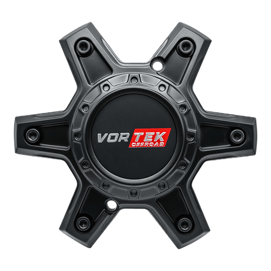 VRT Cap Matte Black for Matte Black 6 Lug VRT-601, VRT-606, VRT-607, VRT-608 Various Sizes