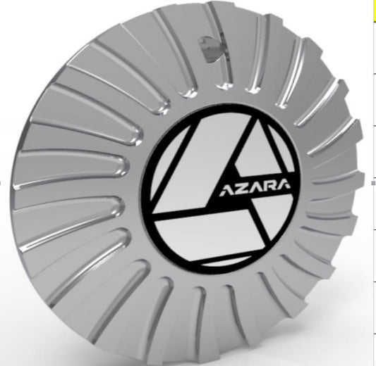 AZA-502 Cap Chrome For Chrome/Nano Chrome  20", 22", 24", 26", 28", 30", 32" Wheels.