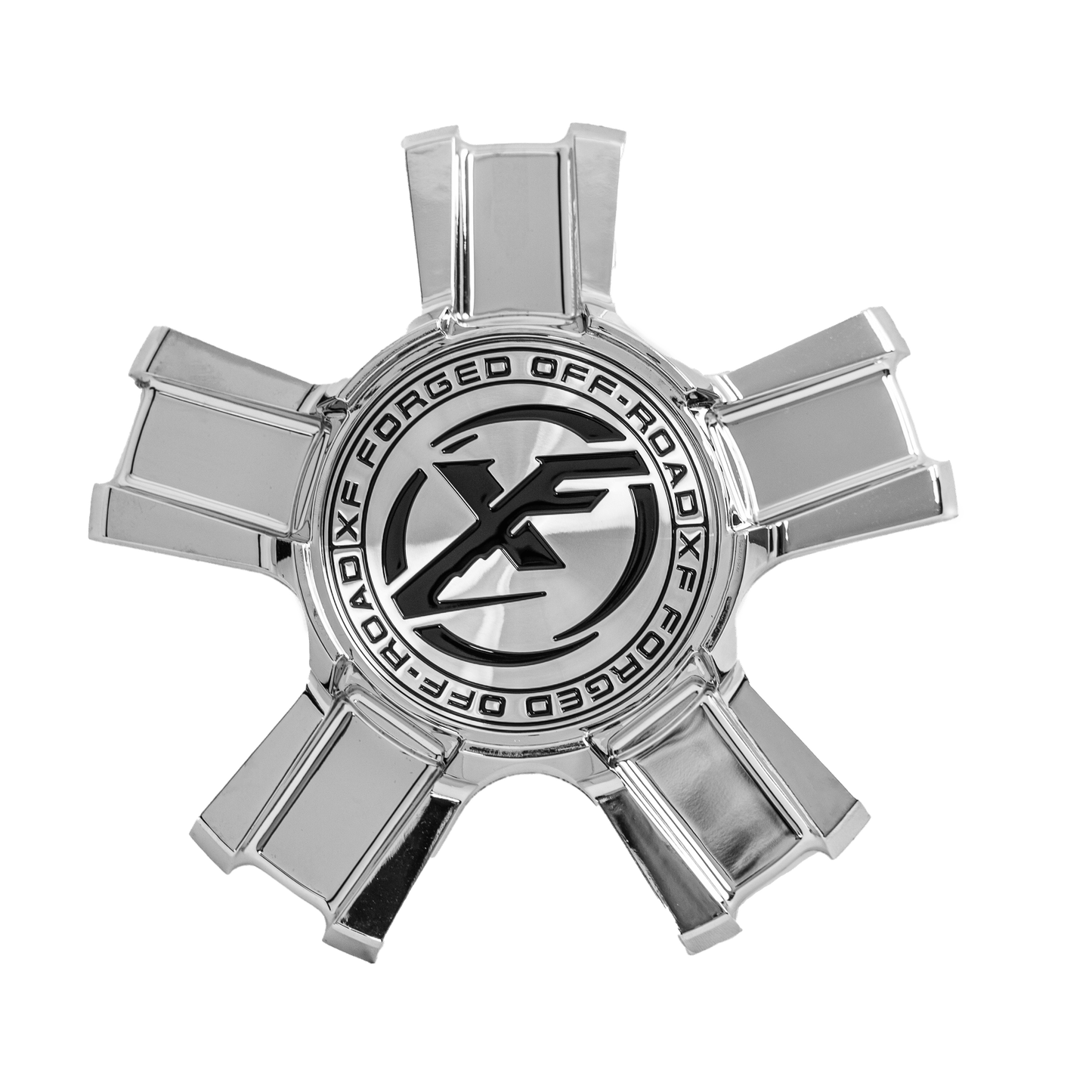 XFX-301, XFX-302, XFX-303, XFX-304, XFX-305, XFX-306, XFX-307 Cap Chrome For Chrome 22", 24", 26" 5x lug wheel.; Floating Cap
