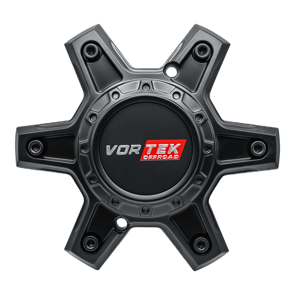 VRT Cap Matte Black for Matte Black 6 Lug VRT-601, VRT-606, VRT-607, VRT-608 Various Sizes